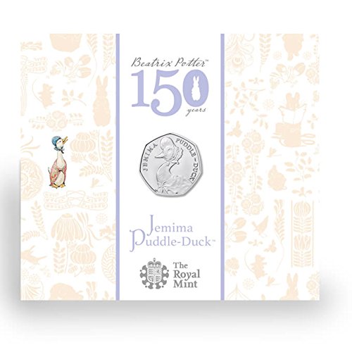 Brand New Full Collection of Brilliant Uncirculated Beatrix Potter 2016 UK 50p Five Coin Set With Presented in a specially designed case