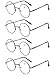Produktbild Huicai Mode unisex Mann und Frauen retro Metall 4er Pack komfortable Runde Stil Federscharnier elastische Beine langlebig Halterung Metall Vollbild Lesebrille