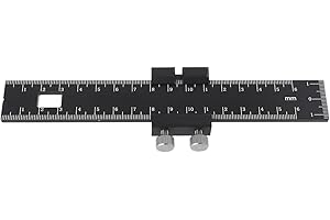 LEXIANG Precision Pocket Ruler Woodworking by Clear Style | Inch and Metric Indicators Professional Woodworking T Track Ruler