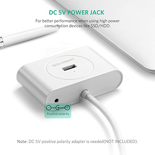 UGREEN CR113  3 0       4  Port USB Hub mit USB Kabel 80  cm  h  lt hohen Geschwindigkeiten Stromkabel f  r Festplatte  Cardreader  Mobiltelefone  kom