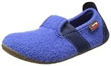 Material: lana virgen. Living Kitzbühel T-Modell Uni - Zapatillas de casa de Fieltro Infantil, Color Azul, Talla 24