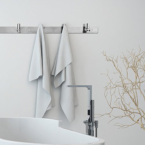 Amzdeal Hakenleiste aus EDELSTAHL mit 8 Kleider haken für die Garderobe Garderobenhaken Wandhaken - 3