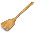 FAAY 15 Inches Wok Spatula, Long Handle Stir fry Paddle, Turner, Handcrafted from High Moist Resistance Teak Wood for Non Stick Cookware
