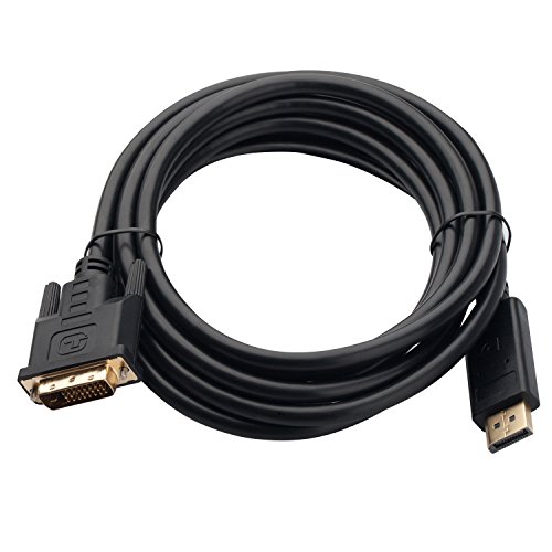 DP auf DVI, J&D Goldbeschichteter Displayport DP auf DVI 1080P Full HD Kabel Adapter Konverter Male to Male – 3m - 6