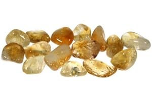 CRYSTALAGE Citrine Extra Grade Tumble Stone (15-20mm) 5 Pack