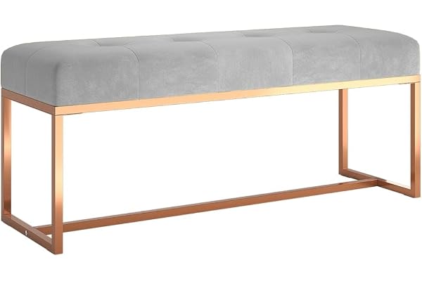 vidaXL Bänk grå 110x36x45 cm sammet