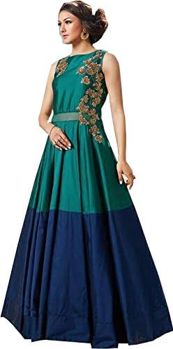 Snreks Collection Blue Color Heavy Ethnic wear Pary wear Designer Gown Dress 05