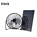 Produktbild EAPTS Solar Panel Powered/USB Charging Iron Fan 8" Cooling Air Fans For Outdoor Traveling Fishing Home Office