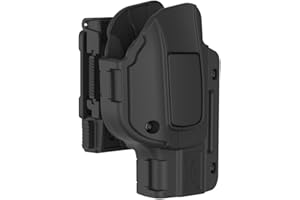 OMITAC Fondina G19 Con Rotazione 360° per Glock 19 G23 G32 Gen 1-5 - OWB Esterna Cintura, Tattica, Mano Destra, Sgancio Rapido Con Dito Indice, Concealed