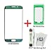 Produktbild iTG® PREMIUM Displayglas Reparatur-Set für Samsung Galaxy S6 EDGE Grün (Green Emerald) - Oleophobic Front Display Glas für Modell SM-G925F + Vorgeschnittene 3M Klebefolie und iTG® Werkzeug-Set