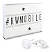 Produktbild kwmobile LED Lichtbox A4 Lightbox - 105 schwarze Buchstaben Zahlen Zeichen Symbole - Netzteil - Deko Leuchte Light Box - Cinema Leuchtkasten Lampe