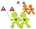Produktbild StreetBuddy - Warnfigur Kindersicherheit 04er-Pack (Grün (2) und Orange (2))