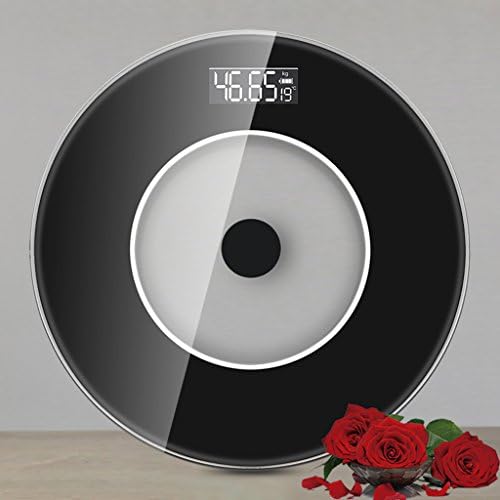 DWW-weight scales Weight scale USB rechargeable home health body ultra-precision tempered glass Extra-large digital display Digital Scale ( Color : Black )