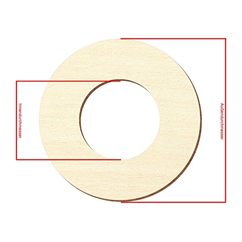 Sperrholz Loch/Ring-Scheiben, Holzscheiben, individuelle Zuschnitte, Innendurchmesser:39cm Innendurchmesser, Außendurchmesser:40cm Außendurchmesser - 4