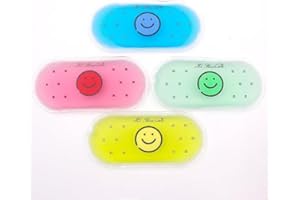 HI FINE CARE Kühlpads Kinder Kühlakku Kinder Gel, Kühlkissen Coolpack Kids, Wiederverwendbare Kühlpack Kalt und Warm Kompresse, für Weisheitszahn, Verletzungen, Juckreiz, Schwellung (4 Stück (lächeln))