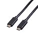 Produktbild ROLINE USB 3.1 Kabel, mit PD (Power Delivery) 20V5A, Emark, C-C, ST/ST, schwarz, 0,5 m