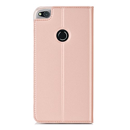 Huawei P8 lite 2017 Hülle,IVSO Hohe Qualität Advanced Shock Absorption Technology Case Folio Tasche Cover für Huawei P8 lite 2017 Smartphone (Rose Gold) - 5