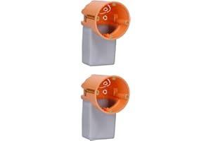 Voxura Hohlwand-Elektronikdose Tunneldose Gerätedose Schalterdose 75mm tief HW Ø 68mm Orange 2 Stück