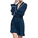 Produktbild Amphia - Frauen-Baumwollpyjamas - Strick-Langarm-Bademantel - Homewear-Nachthemd - Damen Lange ÄrmelCotton Spa Bequeme Pyjamas für Badeanzug