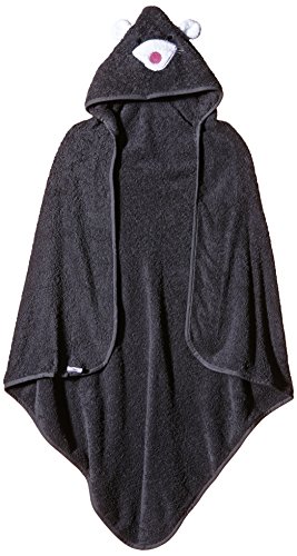 Pippi Unisex Baby Hooded Towel with Face Dressing Gown, Dark Grey, One Size (manufacturer size:83X83)