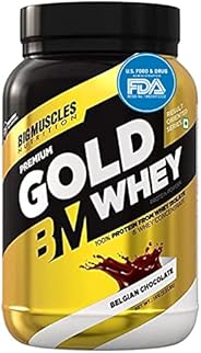 Bigmuscles Nutrition Premium Gold Whey 1Kg Whey Protein Isolate Blend | USA FDA REGD. BRAND | 25g Protein Per 