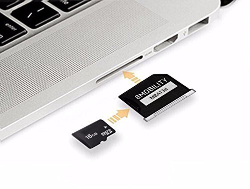 8MOBILITY iSlice Micro SD Speicheradapter für MacBook Air 13 „A1369 und A1466 (Silber) - 2