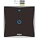 Produktbild Smart Home Wand Lichtschalter 2-GANG, WiFi Touch Sensitive, Glas Finish Fernbedienung Lichter, funktioniert mit Amazon Alexa Echo/Google Home, Unterstützung Android und IOS APP (benötigen Neutral Draht), schwarz