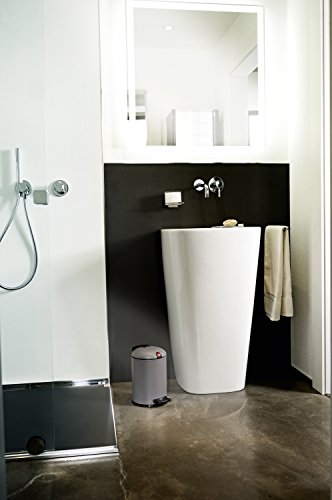 Hailo 0704-890, Design S, Tret-Kosmetikeimer, 4 Liter, stahlblech grau matt - 3