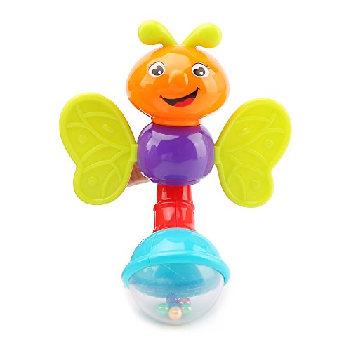 Wishtime Safe Colorful Dragonfly Rattle Baby Sensory Sound Rattle Toy
