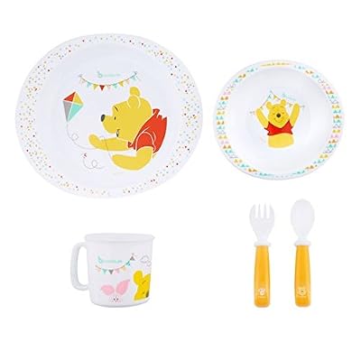 Badabulle Disney Baby Winnie Coffret Repas Bébé 5 Pièces