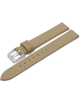 Meyhofer EASY-CLICK Uhrenarmband Donau 14mm beige Leder glatt ohne Naht Made in Germany My2gfml4002