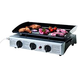 LIVOO Plancha Gaz Noir/Argent