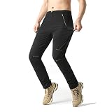 ser permeable el aire P T PECTNK Hombre Pantalones Elš¢Sticos de Secado Rš¢Pido Ligero Slim Fit Senderismo Negro X Grande
