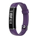 ZEZKT-Uhr┇Fitness Trackers Pulsmesser - Wasserdicht Armbanduhr Blutdruck Smart Watch Uhr Fitness Armband Schrittzähler Schlafmonitor Kalorienzähler (Violett)