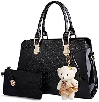 Emotionlin Ladies Large Fashion Tote Bags Women's Quality Selling Trendy Handbags(Black)