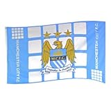 Manchester City Crest Plaza Football Flag 5'x3' Large Official Club Flags Fc New