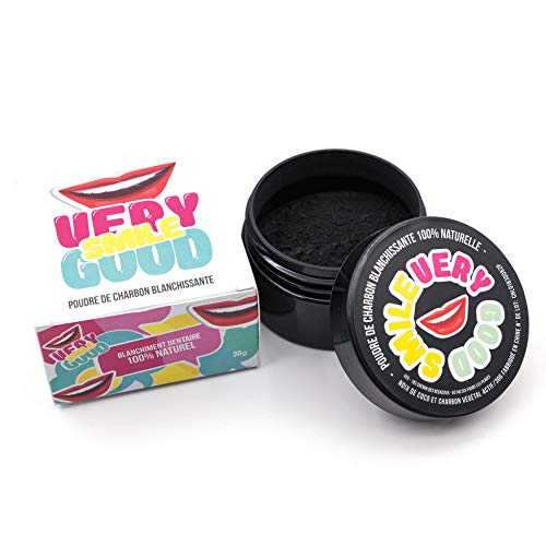 Poudre de Charbon Blanchissante | Blanchiment Dentaire Charbon Actif | Charbon Dent Blanche | 100% Organique | Teeth Whitening Charcoal | Very Good Smile