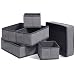 Produktbild homyfort 6er-Set Stoffbox für Schrank oder Schublade, Aufbewahrungsbox für Wäsche, Gürtel, Accessoires, Aufbewahrungskiste für den Schublade Stoff kiste, Vliesstoff, Grau Leinen, XDCB6P