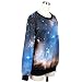 THENICE Women's Digital Print Pullovers Sweatershirts (Galaxy Star)