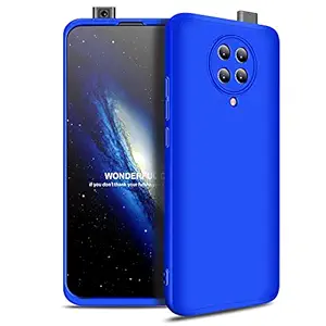 Asdsinfor Compatible with Xiaomi Redmi K30 Pro Case 3 in 1 360 Degree Full Body Case Premium Slim Hard PC Plastic Anti-Scratch Bumper Compatible with Xiaomi Pcoc F2 Pro 3 in 1 Blue AD