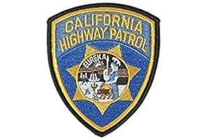 LUPSTY TOPPA PATCH TERMOADESIVA - CALIFORNIA HIGHWAY PATROL - DIM. 7,5 x 8,8 cm