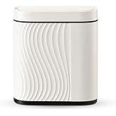 Fouvin Cubo de basura de cocina con sensor inteligente, 8 l, con tapa, cubo cosm&eacute;tico, cubo de basura para ba&ntilde;o, 26,5 x 29,5