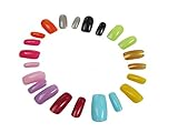 100 x Top Quality False medium/long length Full Coverage, French half tips or full toe false nails, 10 different sizes (10 of each size) & glue by Fat-Catz-copy-catz