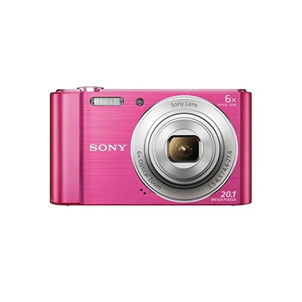 Sony DSC-W810 - Cámara compacta de 20.1 Mp (pantalla de 2.7", zoom óptico 6x, estabilizador digital), rosa