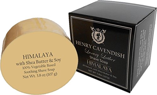 Henry Cavendish Shaving Soap With Shea Butter & Coconut Oil. Long Lasting 107gm (3.8 Oz) Puck Refill. All Natural Shave Soap. Rich Lather Gives A Smooth Comfortable Shave.