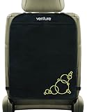 Venture Premium Car Seat Protector Kick Mats (Black, Pack of 2)