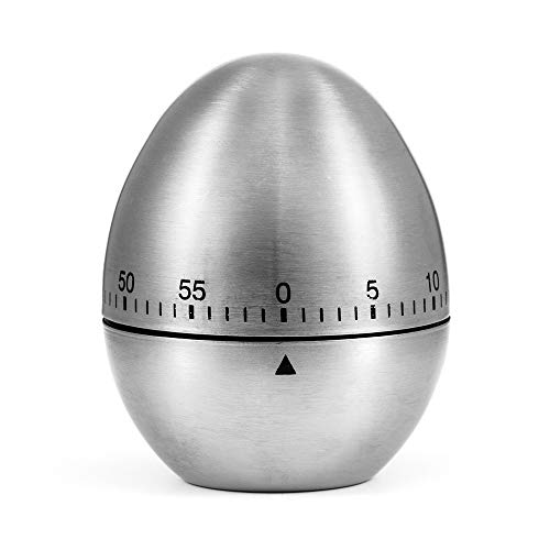 ZOETOUCH Timer da Cucina Timer Cucina da Uovo in Acciaio Inossidabile Magnetico e Meccanico, 60 Minuti