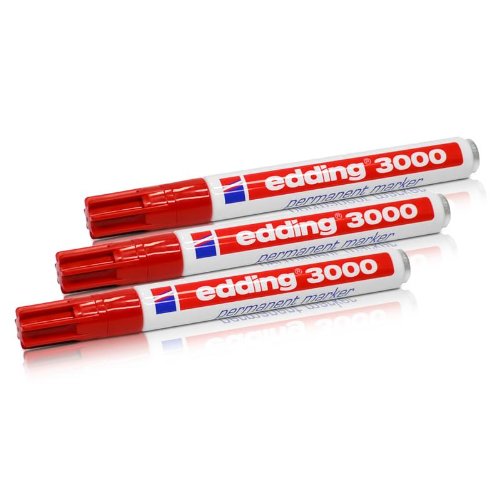 Permanentmarker edding 3000, nachfüllbar, 1,5 - 3 mm, rot