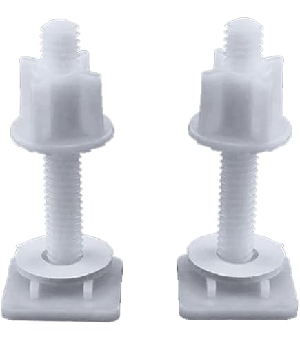 Qualihome WC-Sitzgelenk Schraubverschlüsse – 2-Pack, Weiß, Kunststoff, Einfach Zu Installieren