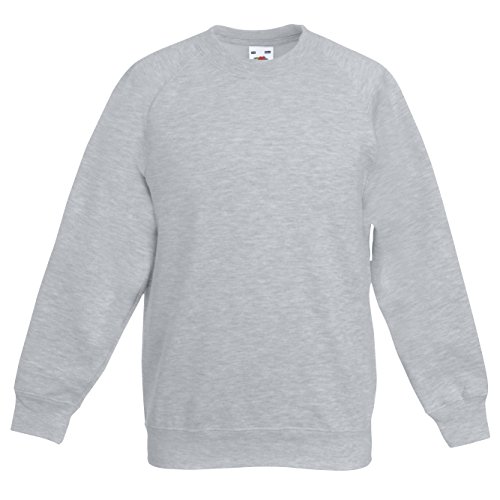 Fruit kids Raglan Sweat in Heather grey Size 9/11 (SS8B)
